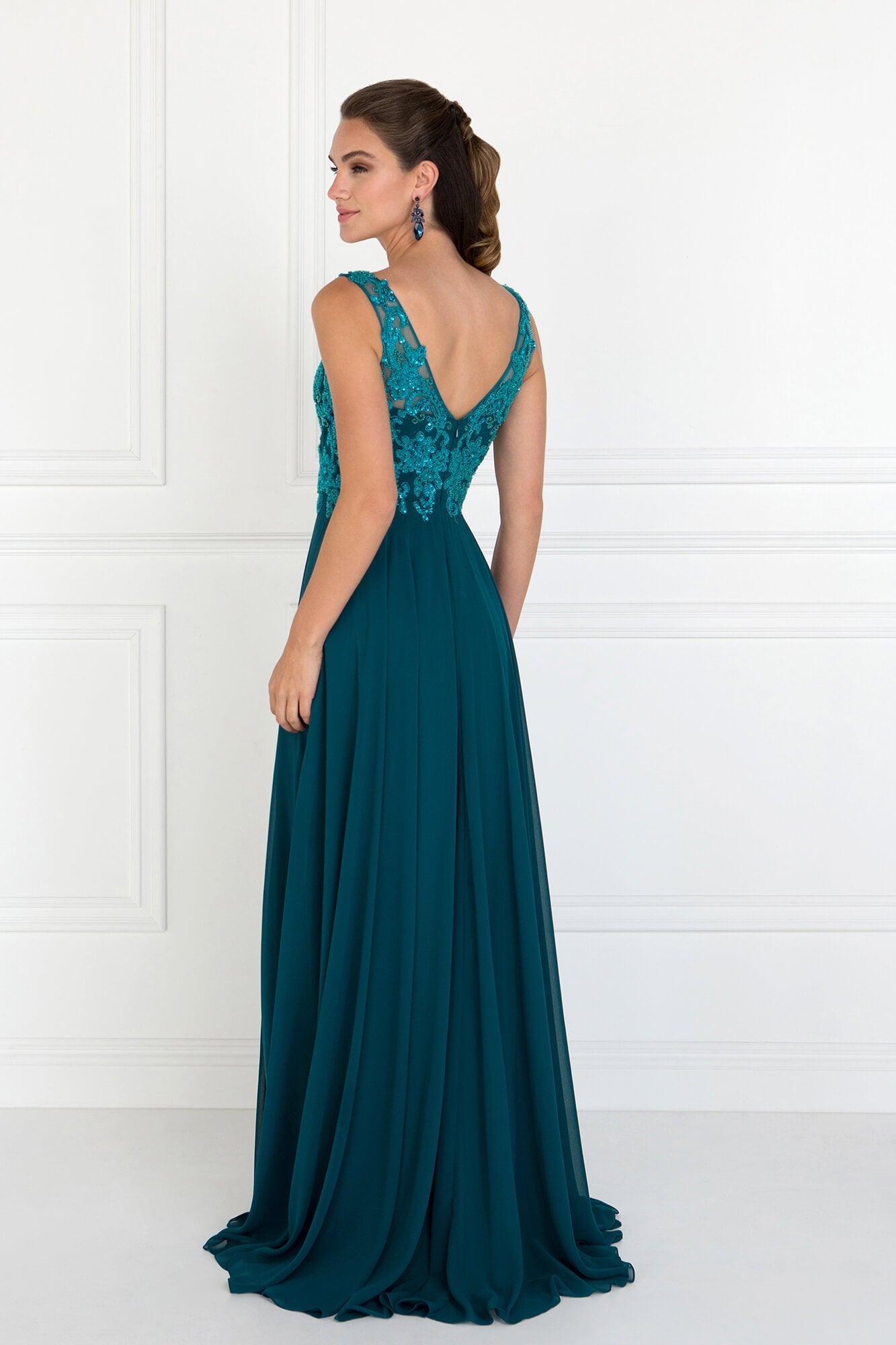 Long Formal Prom Dress Plus Size Evening Gown - The Dress Outlet Elizabeth K