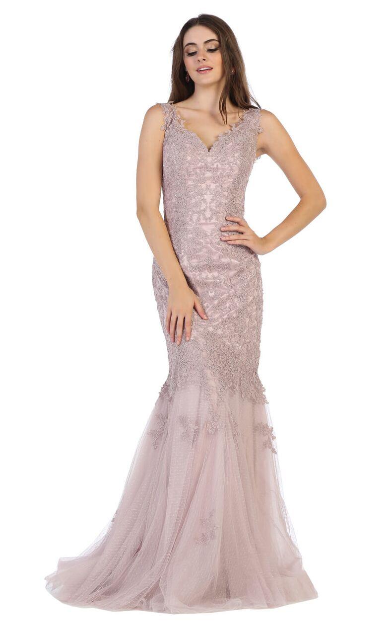 Long Formal Prom Dress Plus Size Evening Gown - The Dress Outlet May Queen
