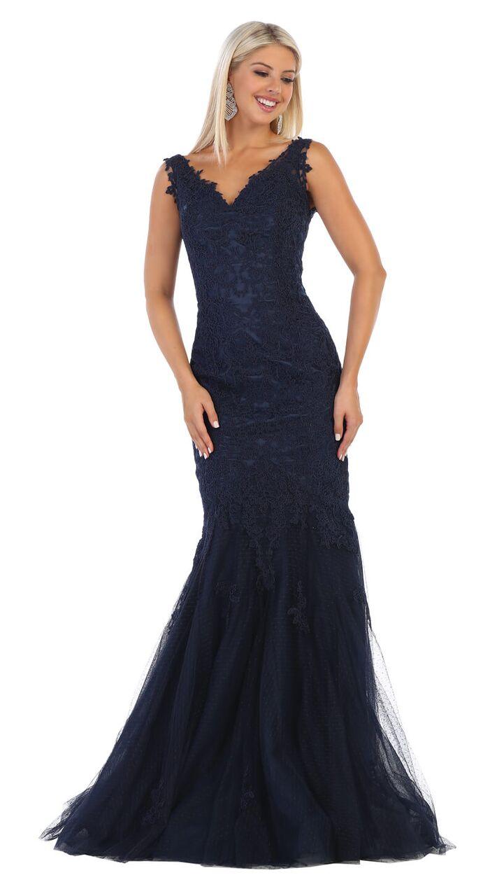 Long Formal Prom Dress Plus Size Evening Gown - The Dress Outlet May Queen