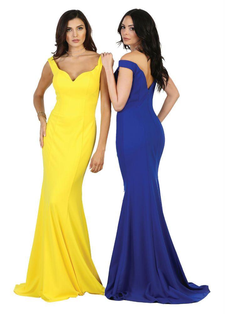 Long Formal Prom Gown Evening Party Bridal Dress - The Dress Outlet May Queen