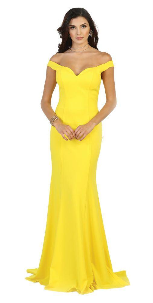 Long Formal Prom Gown Evening Party Bridal Dress - The Dress Outlet May Queen