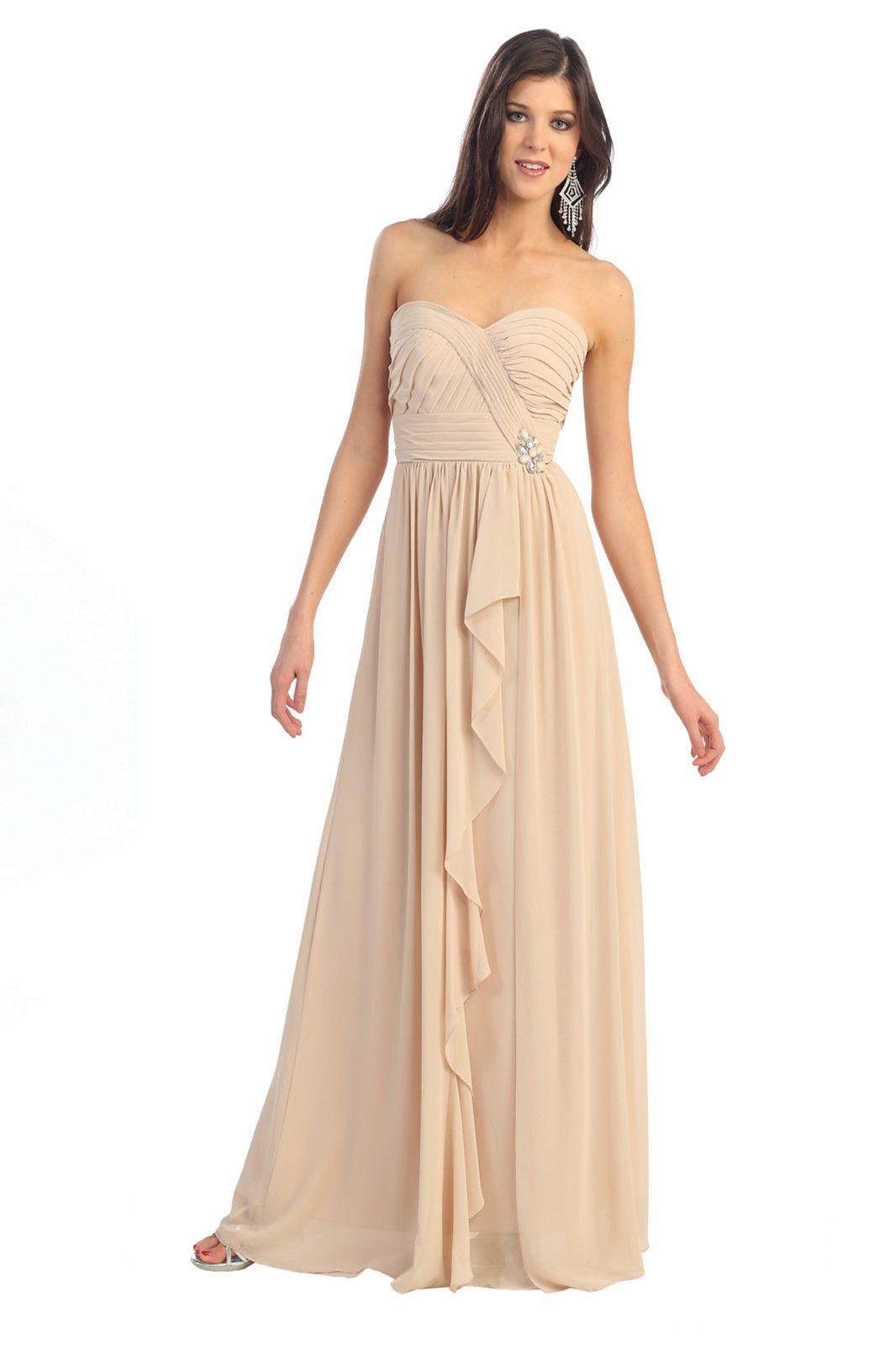 Long Formal Prom Plus Size Bridesmaids Dress - The Dress Outlet May Queen