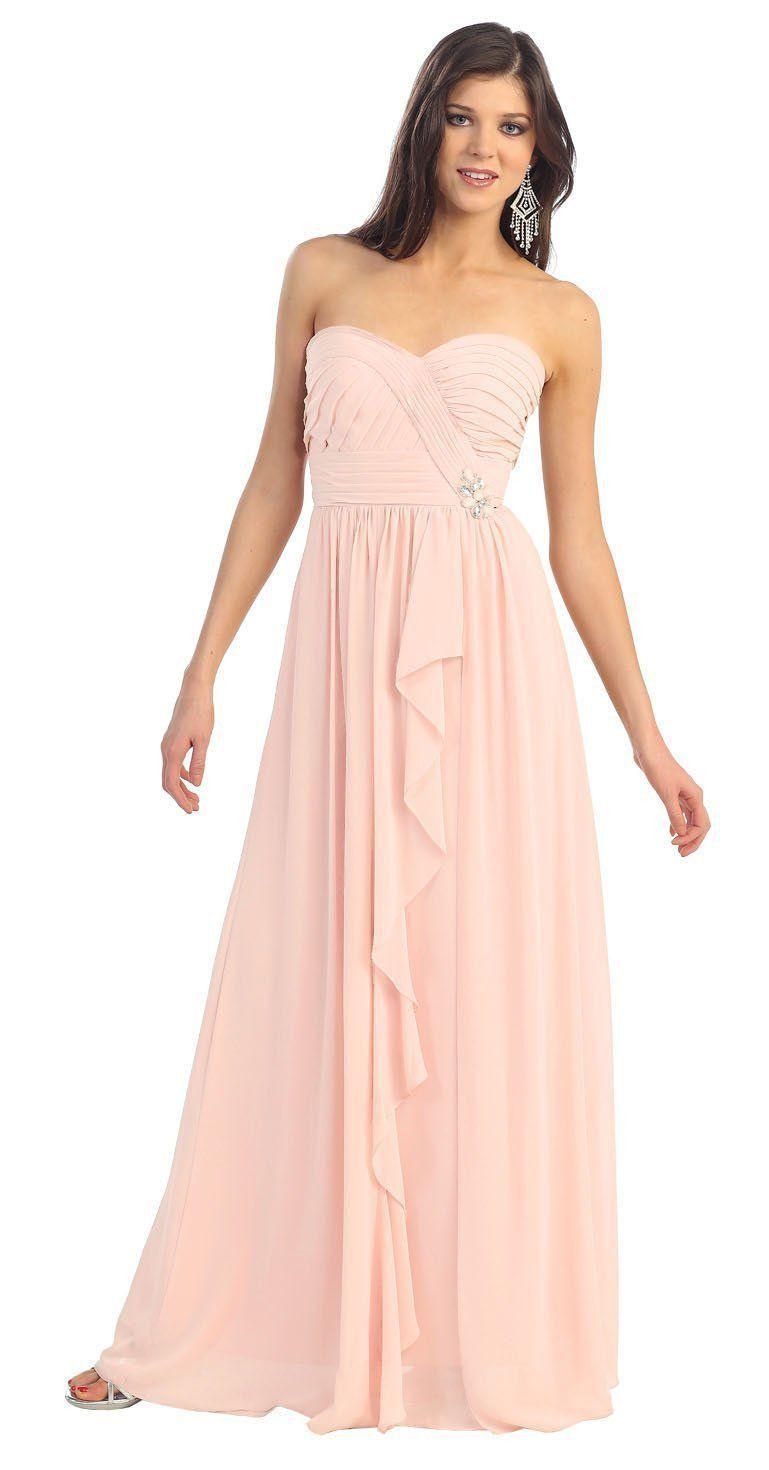 Long Formal Prom Plus Size Bridesmaids Dress - The Dress Outlet May Queen