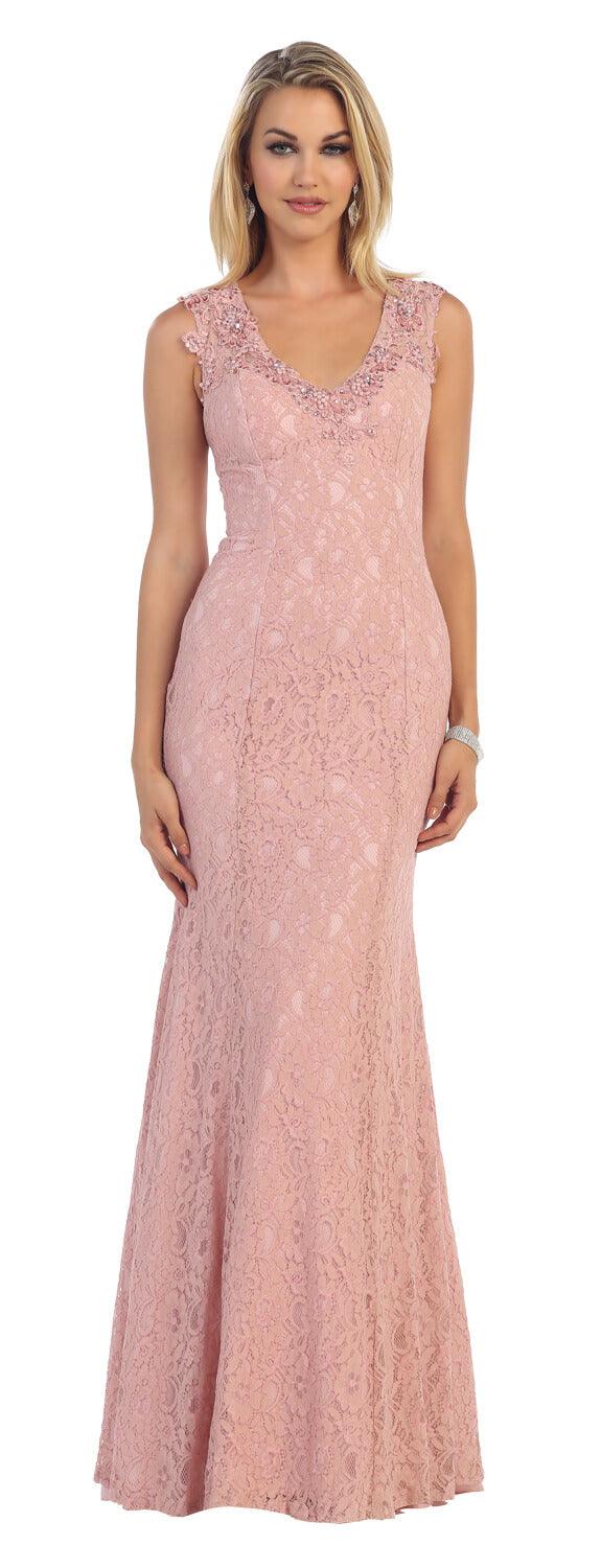 Long Formal Prom Plus Size Dress - The Dress Outlet May Queen