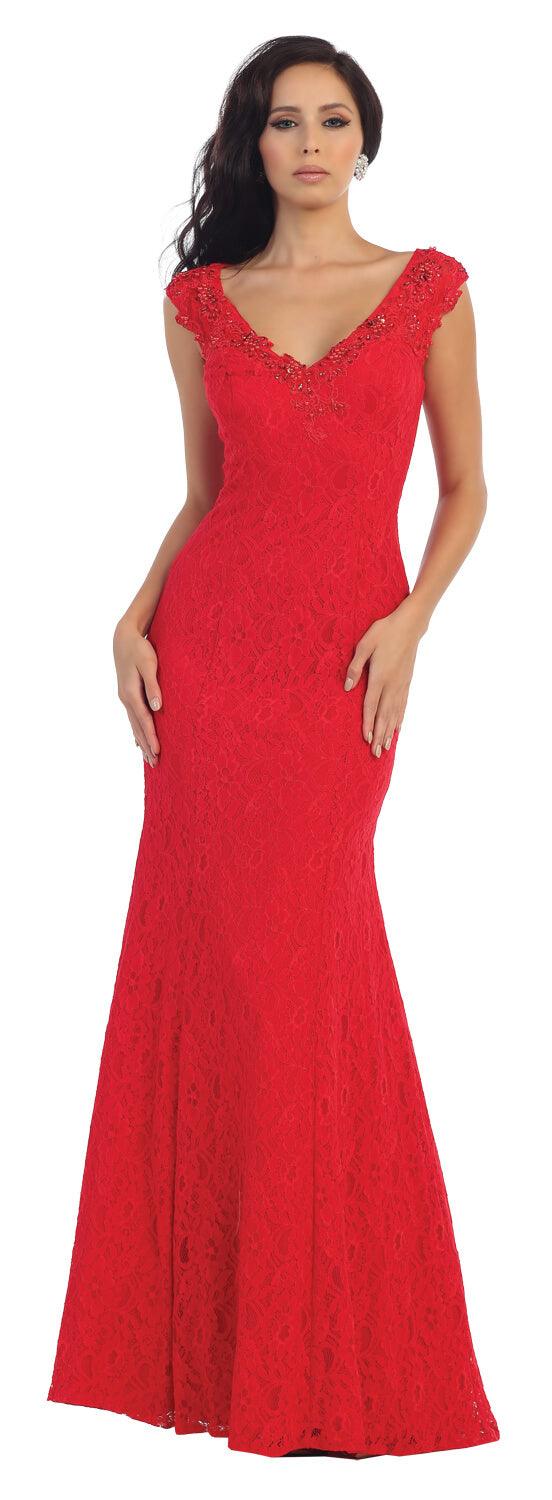 Long Formal Prom Plus Size Dress - The Dress Outlet May Queen
