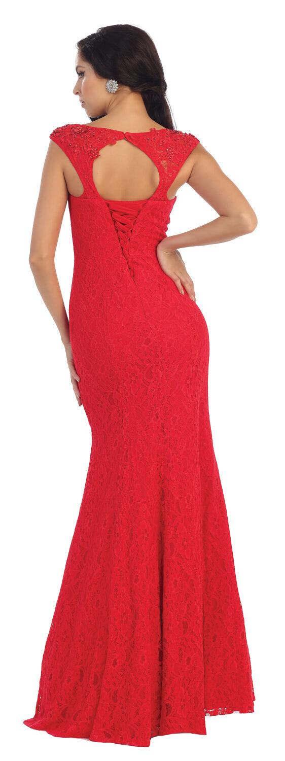Long Formal Prom Plus Size Dress - The Dress Outlet May Queen