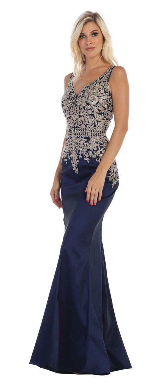 Long Formal Prom Plus Size Mermaid Dress - The Dress Outlet May Queen