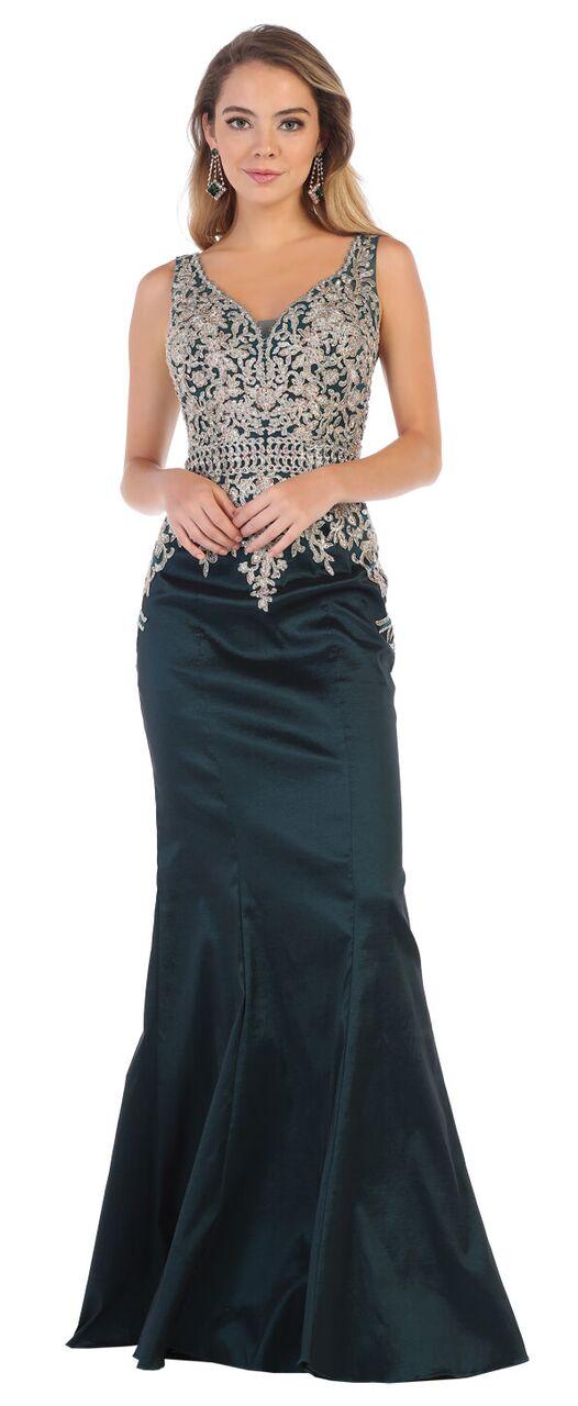 Long Formal Prom Plus Size Mermaid Dress - The Dress Outlet May Queen