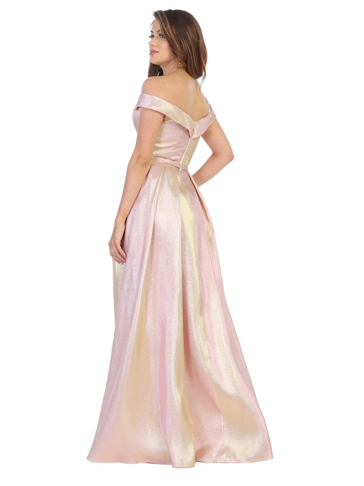 Long Formal Sexy Off Shoulder Evening Prom Dress - The Dress Outlet May Queen