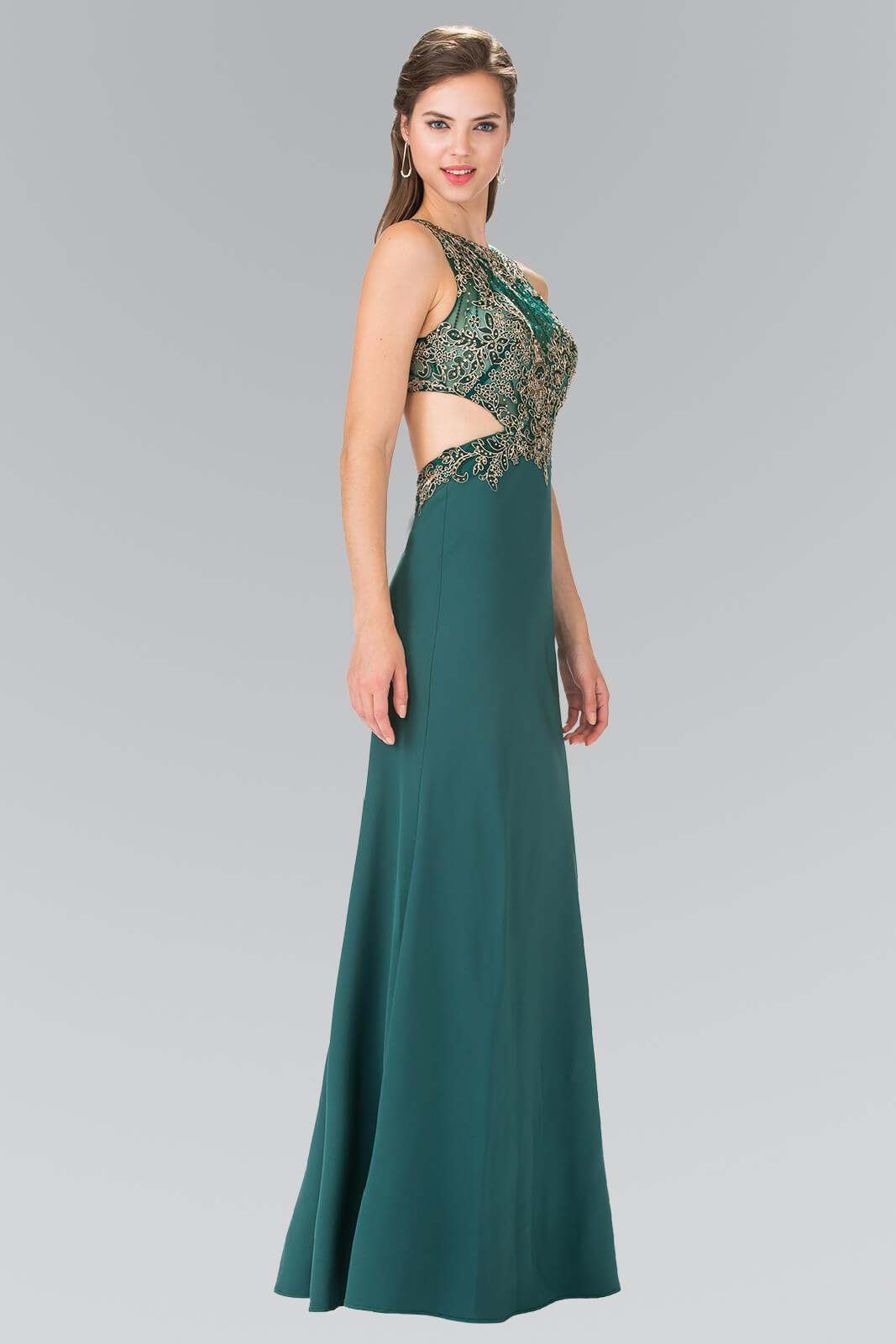 Long Formal Side Cut Dress Evening Prom Gown