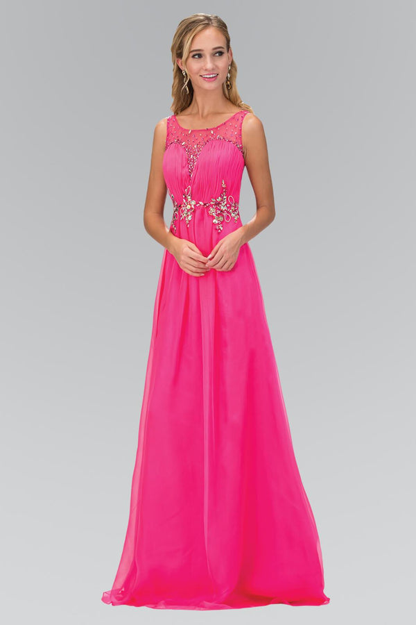 Long Formal Sleeveless Chiffon Prom Dress