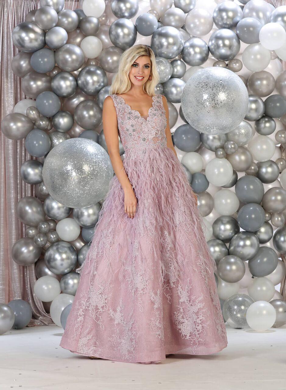 Long Formal Sleeveless Lace Bodice Prom Dress - The Dress Outlet May Queen
