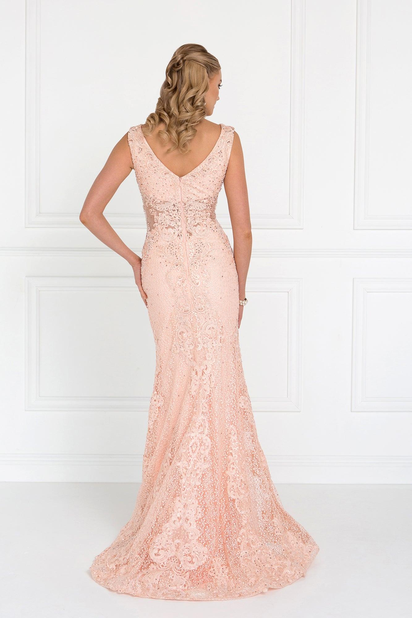Long Formal Sleeveless Lace Mermaid Prom Dress