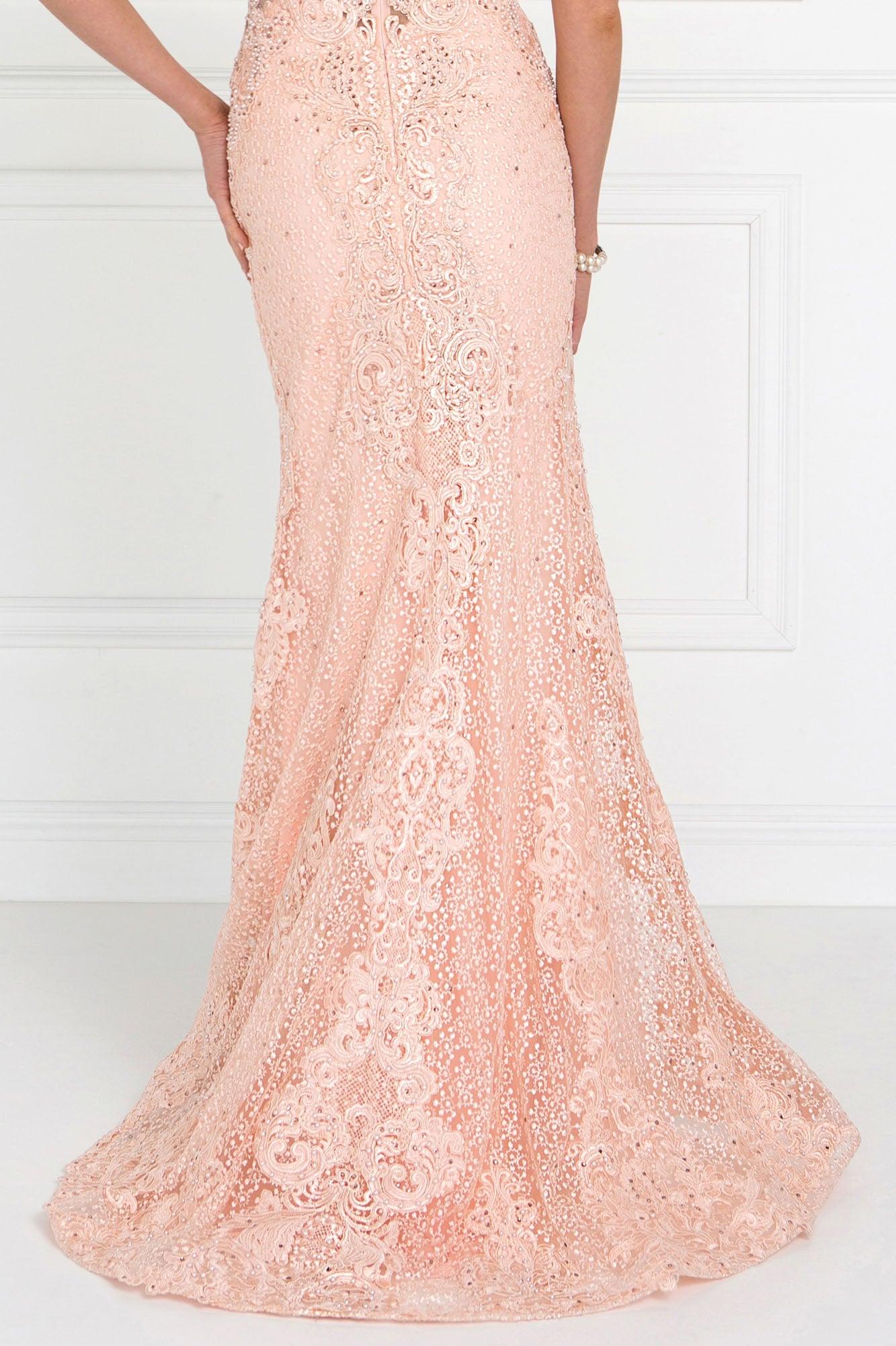 Long Formal Sleeveless Lace Mermaid Prom Dress