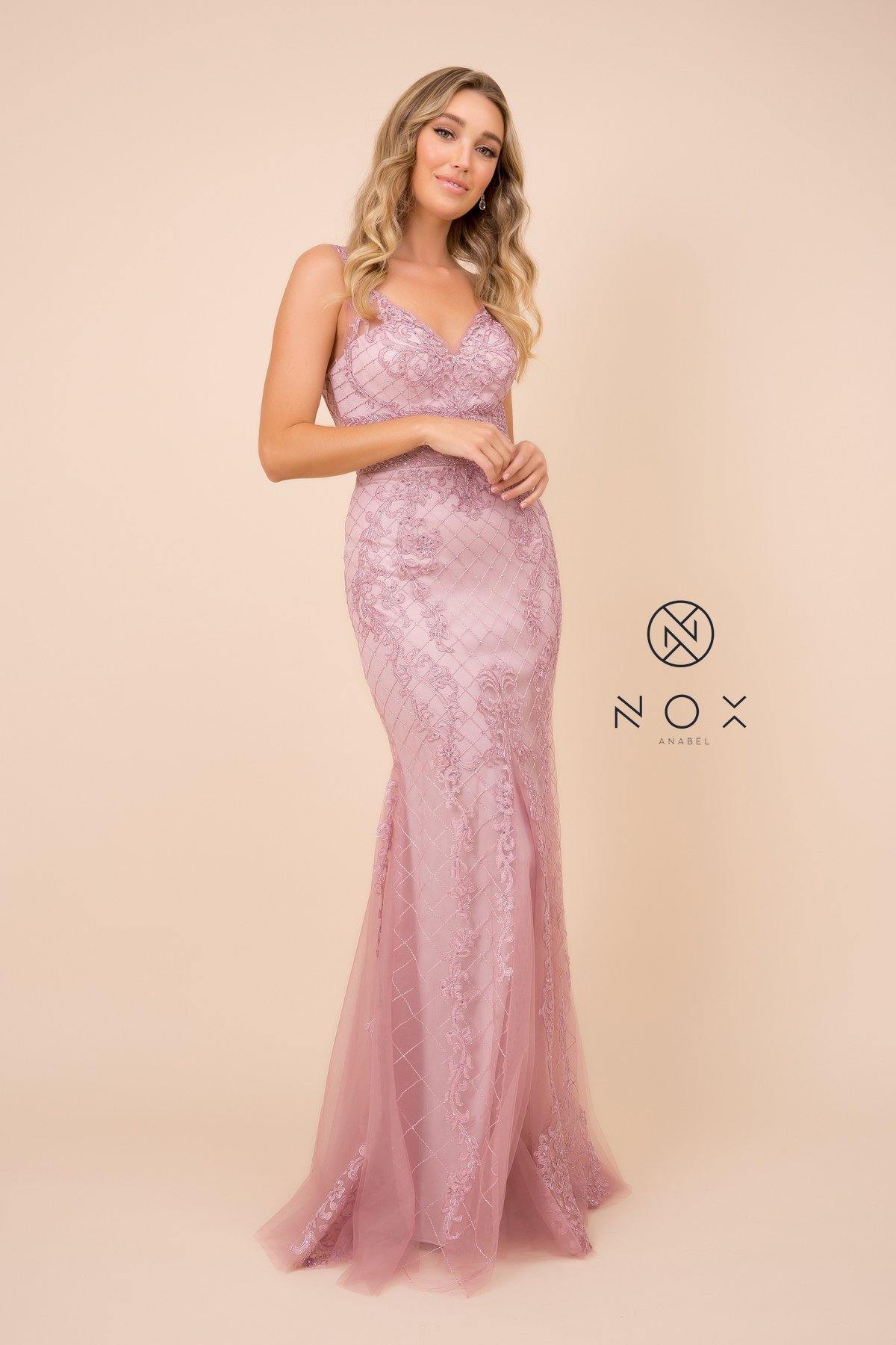 Long Formal Sleeveless Mermaid Prom Dress Rose Pink