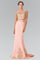 Long Formal Sleeveless Mock Two Piece Prom Dress - The Dress Outlet Elizabeth K