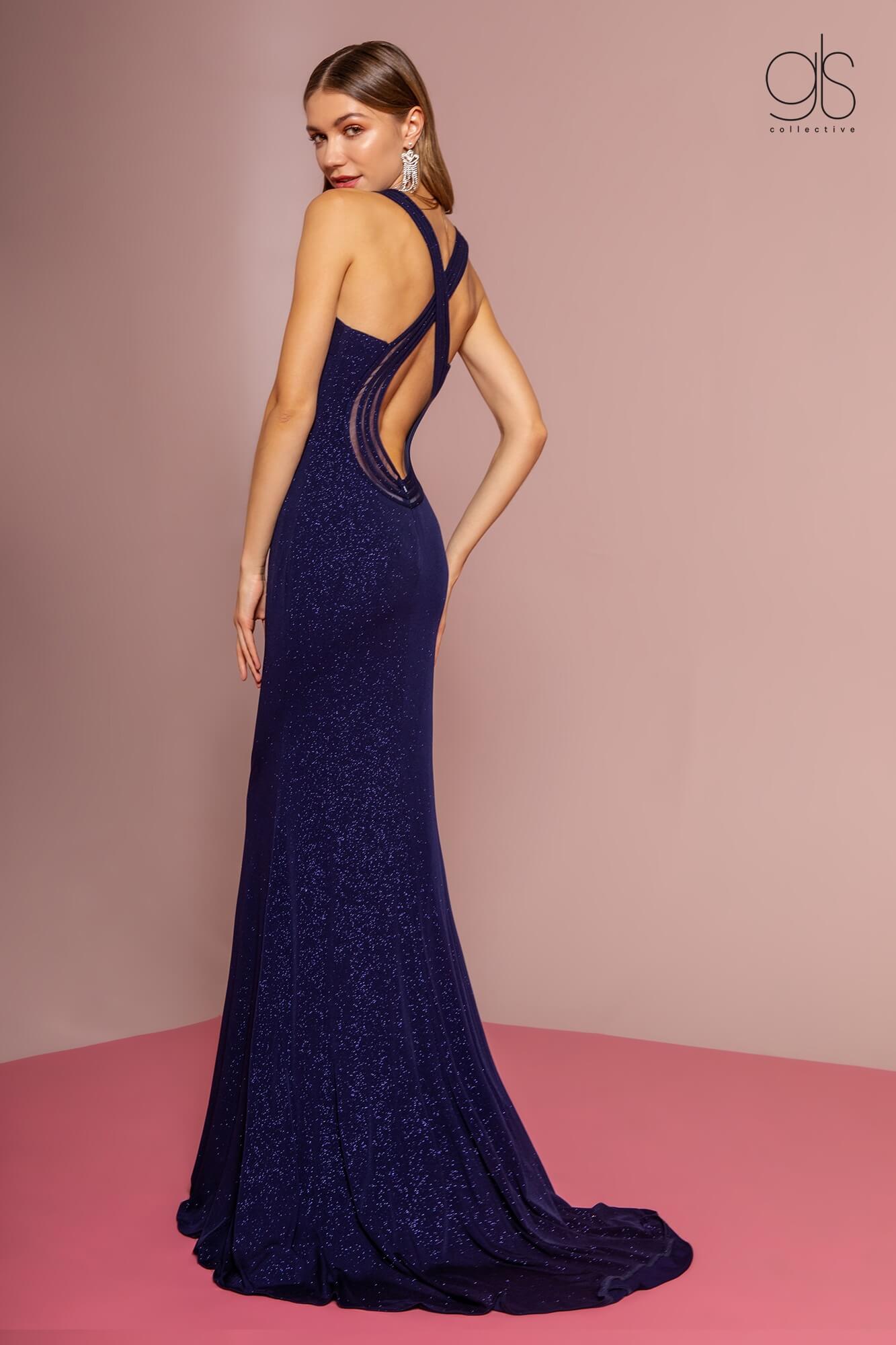 Long Formal Sleeveless Prom Open Back