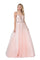 Long Formal Spaghetti Straps Evening Prom Ball Gown - The Dress Outlet