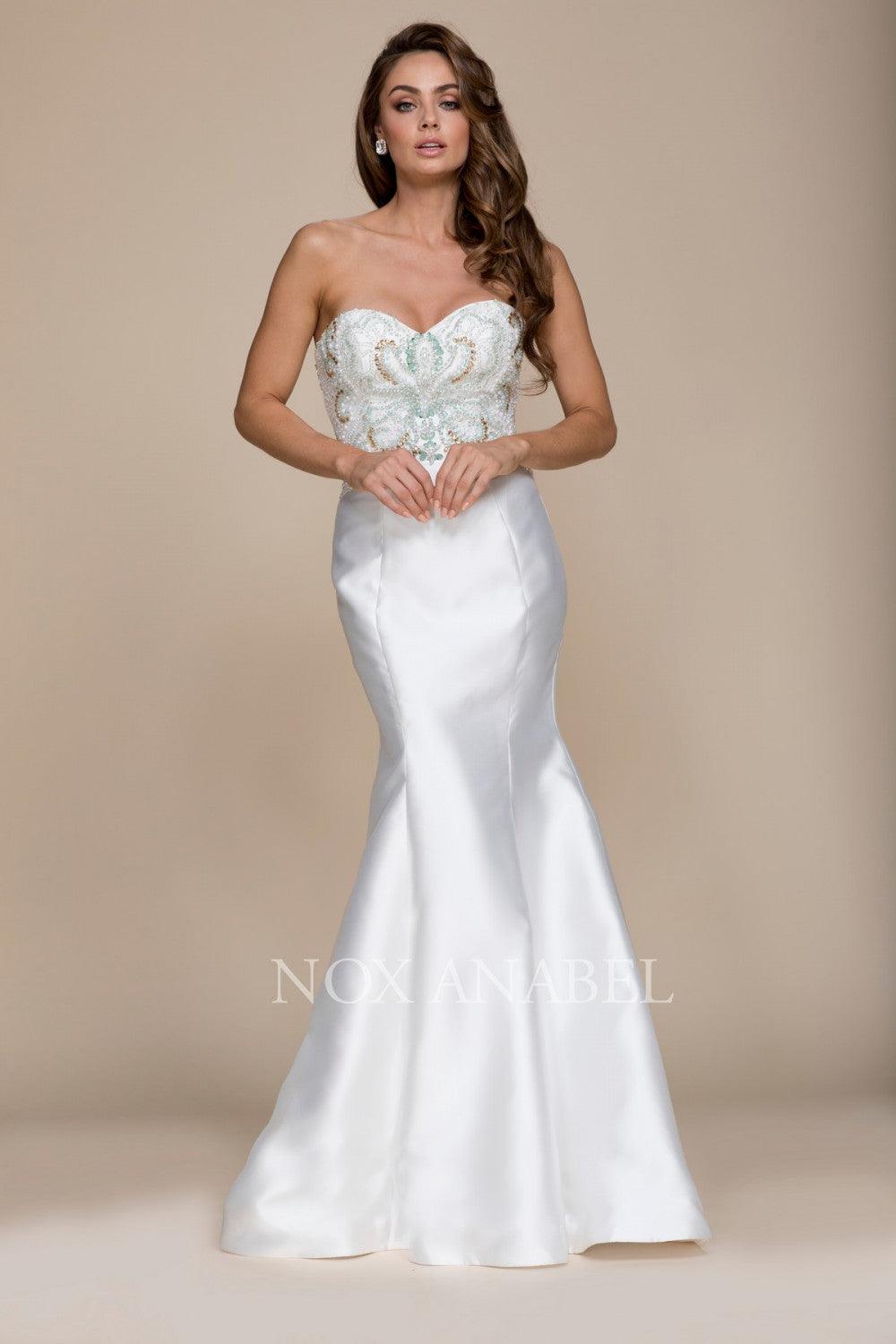 Long Fitted Wedding Bridal Dress - The Dress Outlet Nox Anabel