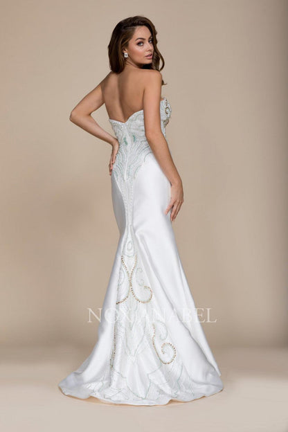 Long Fitted Wedding Bridal Dress - The Dress Outlet Nox Anabel