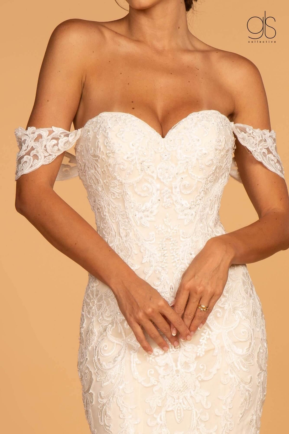 Long Fit and Flare Wedding Dress