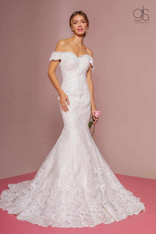 Long Fitted Wedding Dress Bridal - The Dress Outlet Elizabeth K