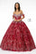 Long Glitter Mesh Quinceanera Dress - The Dress Outlet Elizabeth K