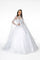 Long Glitter Mesh Quinceanera Dress with Cape - The Dress Outlet Elizabeth K