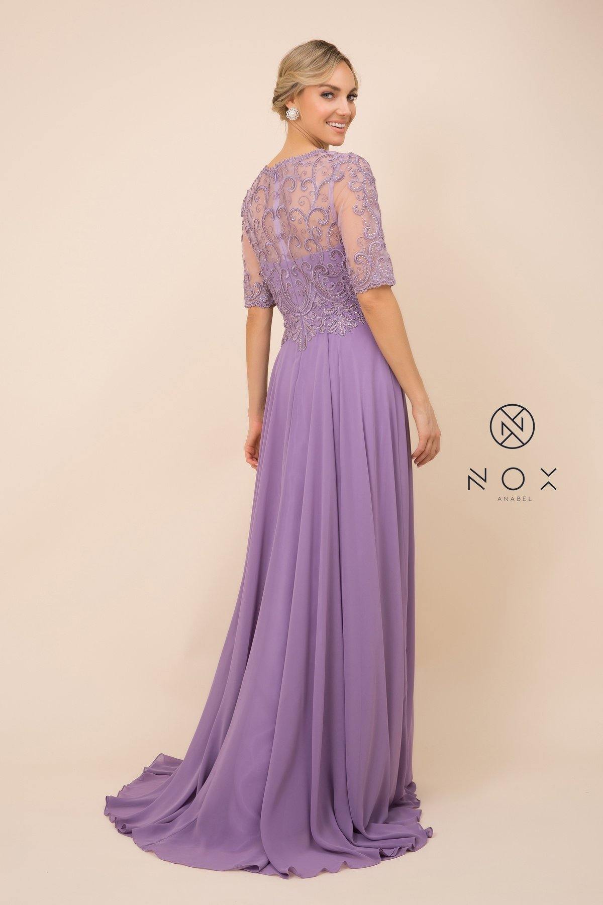 Long Gown With Embellished Bodice Formal Dress