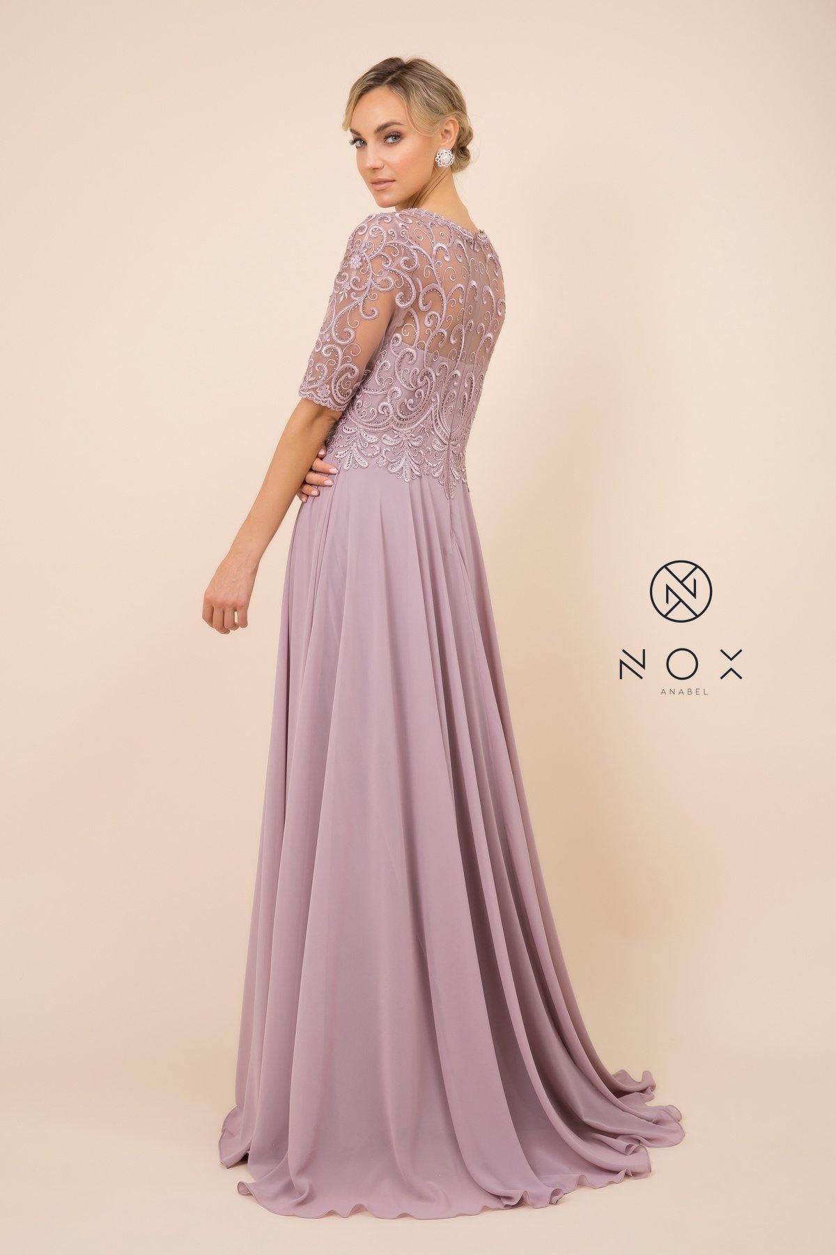 Long Gown With Embellished Bodice Formal Dress