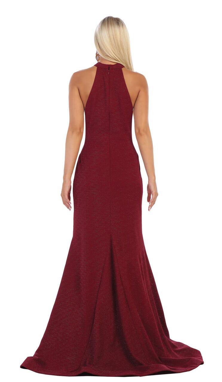 Long Halter Neck Prom Dress Formal Evening Gown - The Dress Outlet May Queen