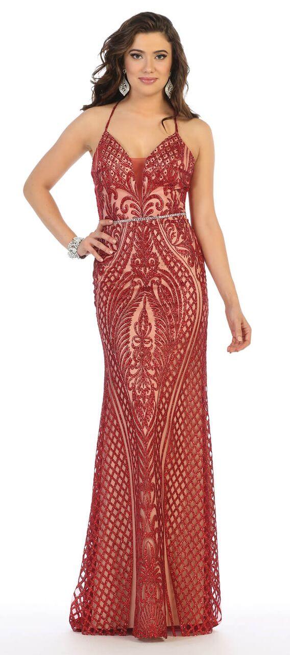 Long Halter Prom Dress Formal Evening Gown - The Dress Outlet May Queen