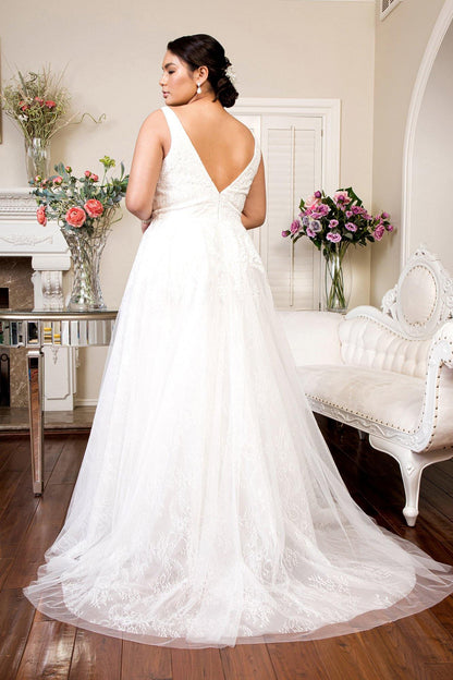 Long Ivory Wedding Gown - The Dress Outlet