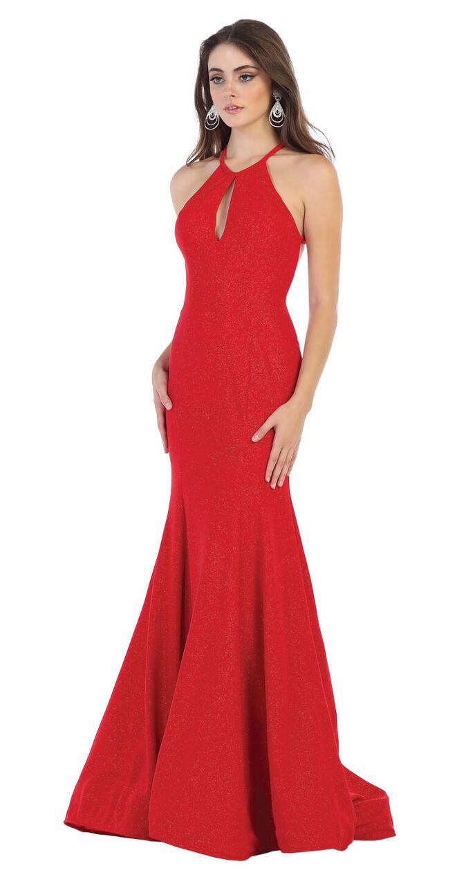 Long Keyhole Prom Dress Formal Evening Gown - The Dress Outlet May Queen