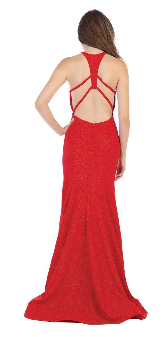 Long Keyhole Prom Dress Formal Evening Gown - The Dress Outlet May Queen
