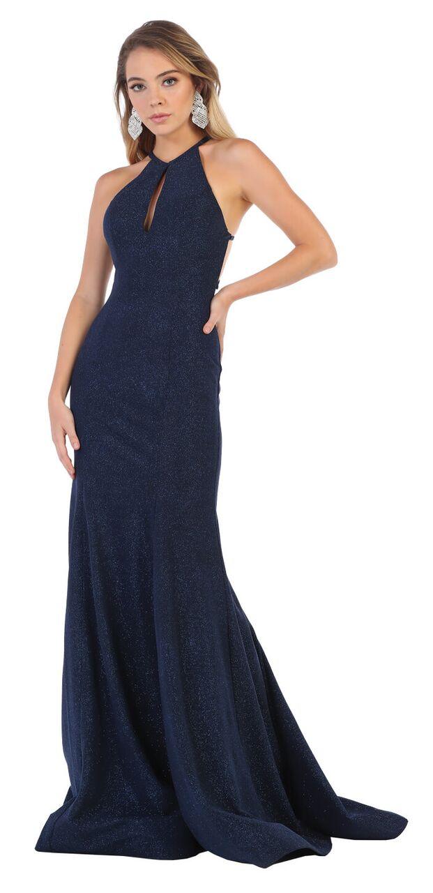 Long Keyhole Prom Dress Formal Evening Gown - The Dress Outlet May Queen