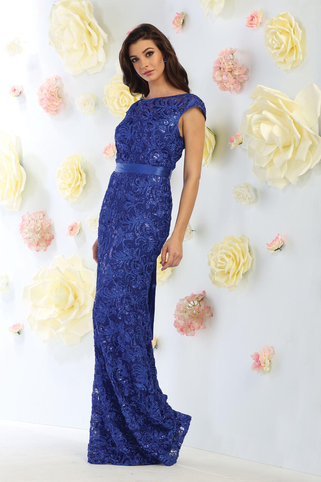 Long Lace Formal Mother of the Bride Dress - The Dress Outlet May Queen