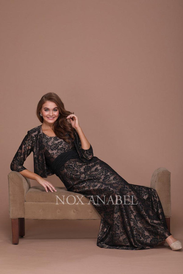 Long Lace Formal Mother of the Bride Dress