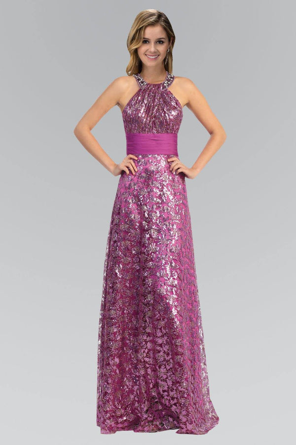 Long Lace Prom Dress Evening Gown