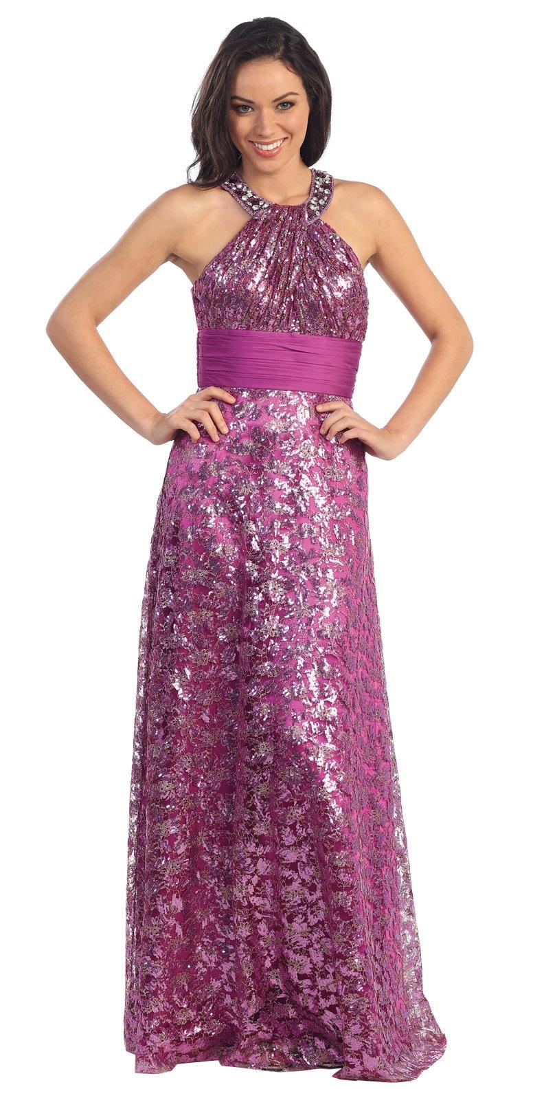 Long Lace Prom Dress Evening Gown - The Dress Outlet Elizabeth K