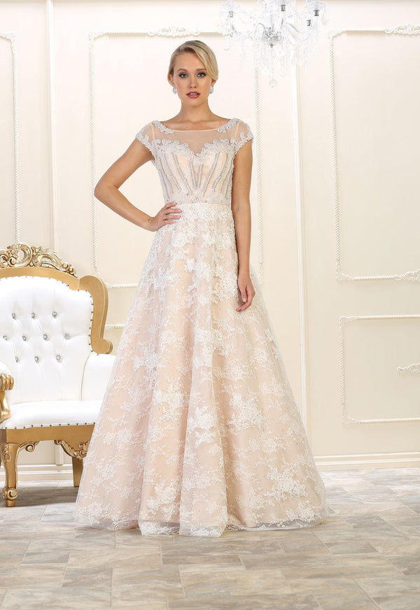 Long Lace Prom Dress Formal Evening Gown
