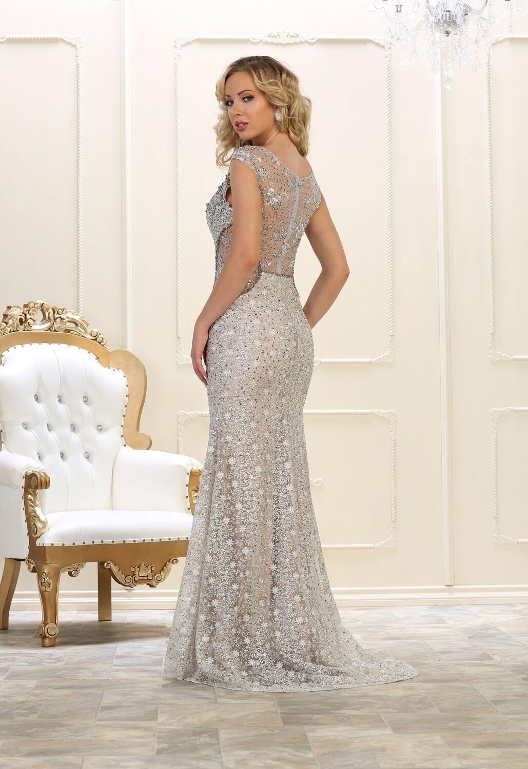 Long Lace Vintage Formal Prom Dress - The Dress Outlet May Queen