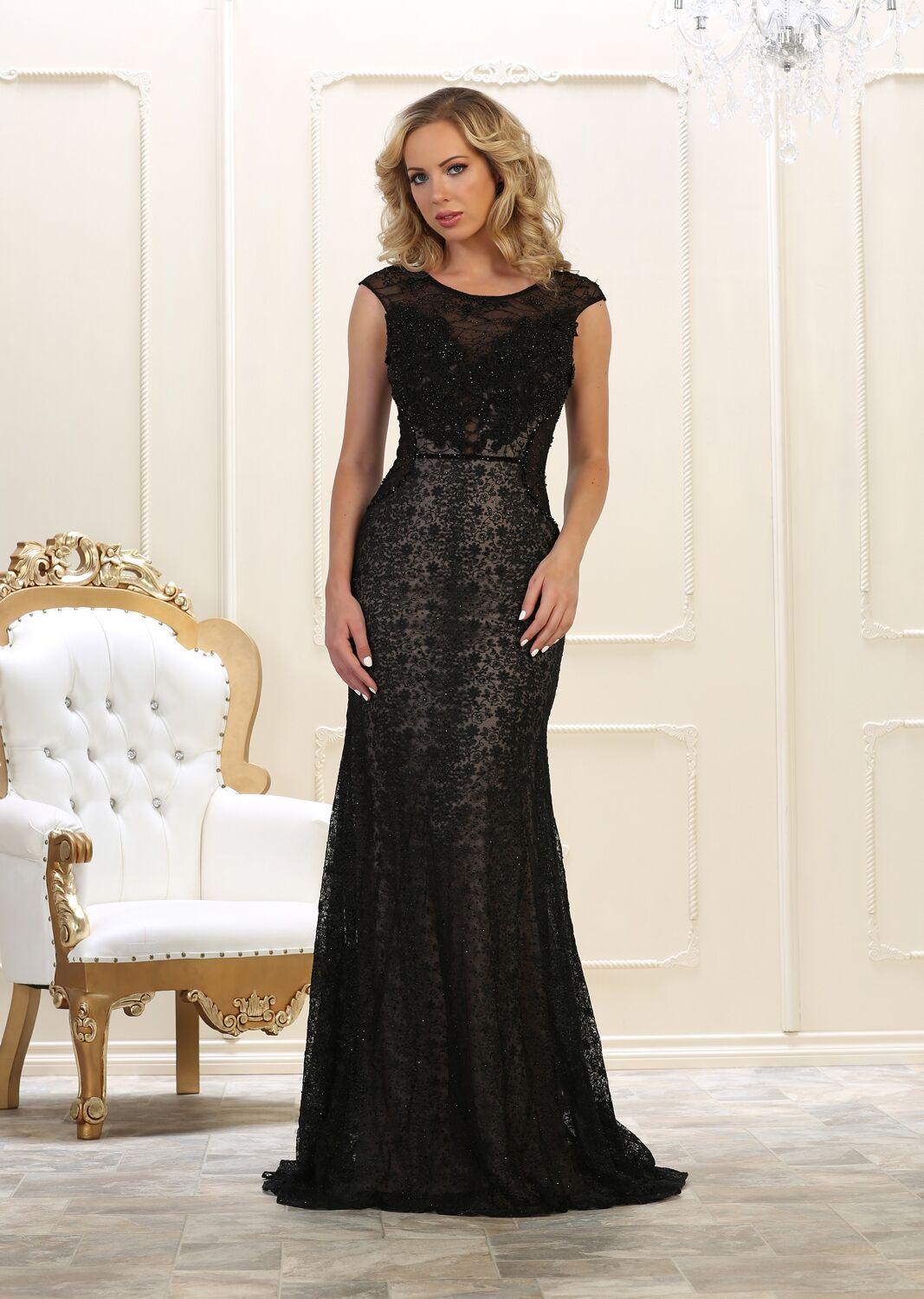 Long Lace Vintage Formal Prom Dress - The Dress Outlet May Queen