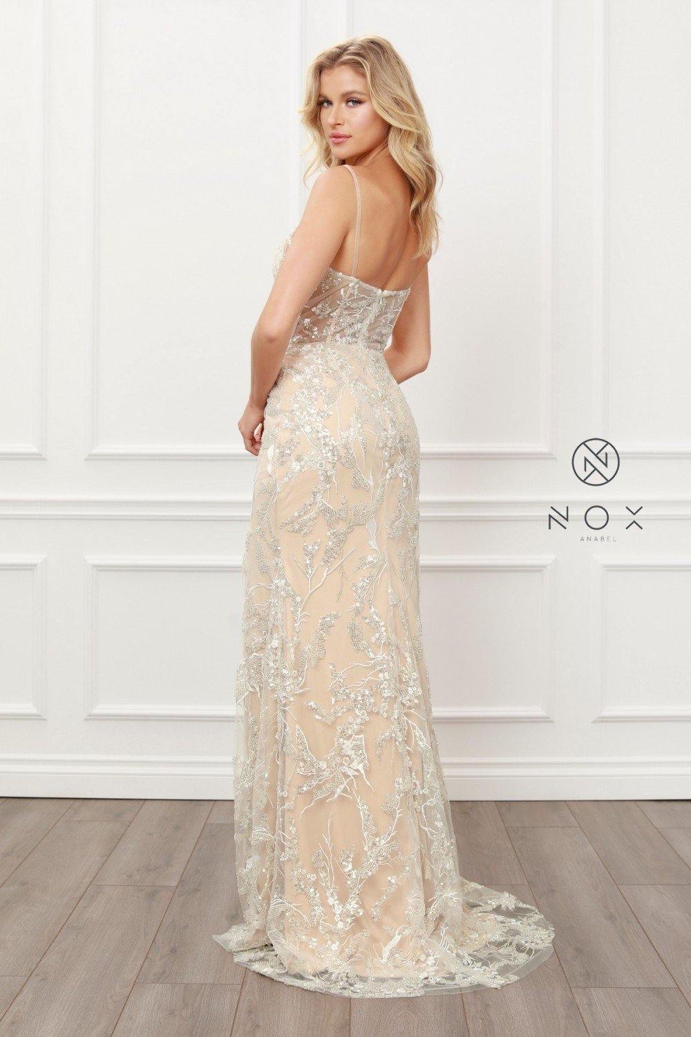 Long Mermaid Champagne Dress
