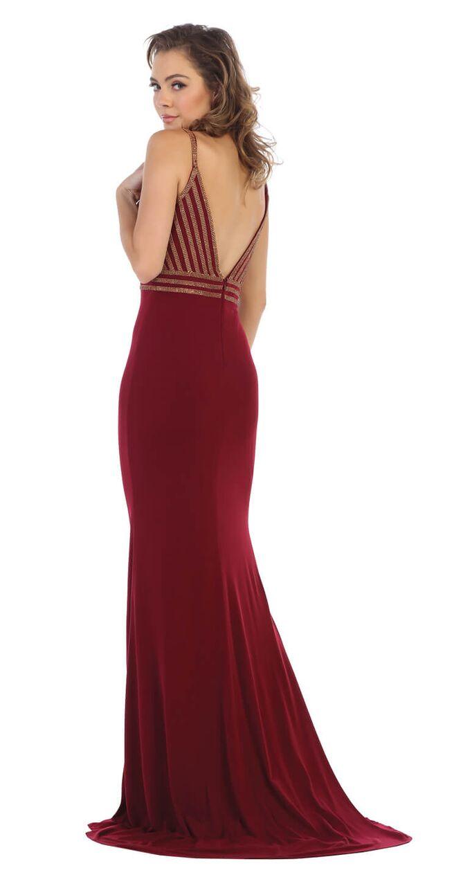 Long Mermaid Formal Prom Evening Dress - The Dress Outlet May Queen