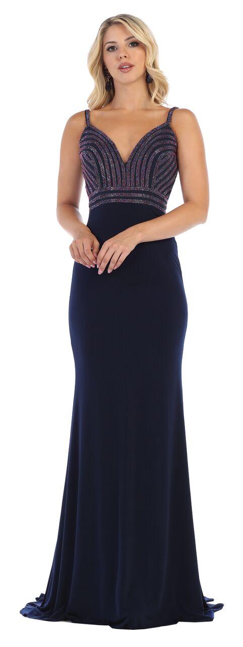 Long Mermaid Formal Prom Evening Dress - The Dress Outlet May Queen