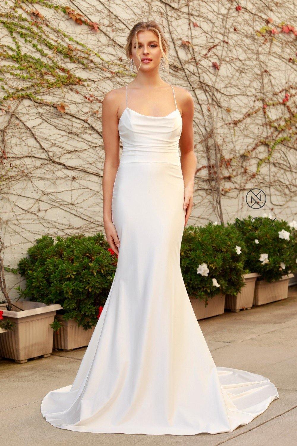 Long Mermaid Style Wedding Dress - The Dress Outlet