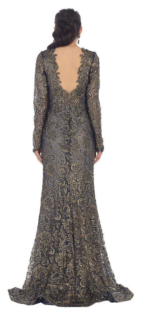 Long Mother of the Bride Dress Formal Evening Gown - The Dress Outlet May Queen