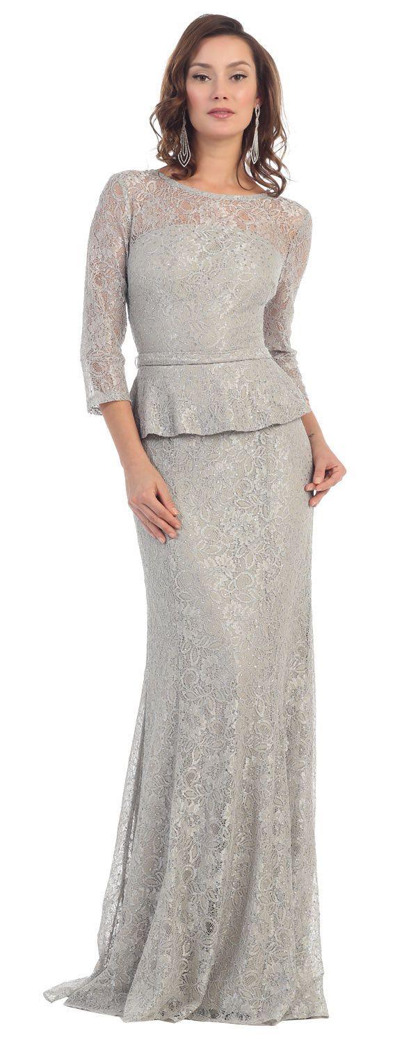 Long Mother of the Bride Dress Formal Evening Gown - The Dress Outlet May Queen