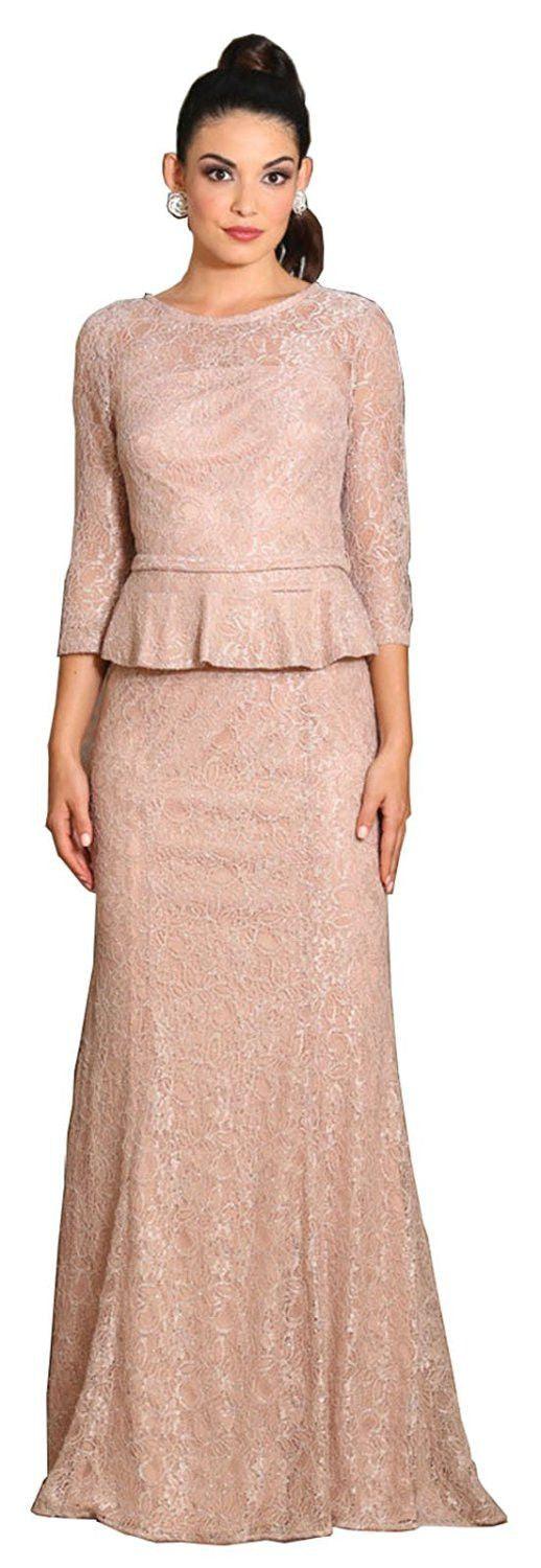 Long Mother of the Bride Dress Formal Evening Gown - The Dress Outlet May Queen